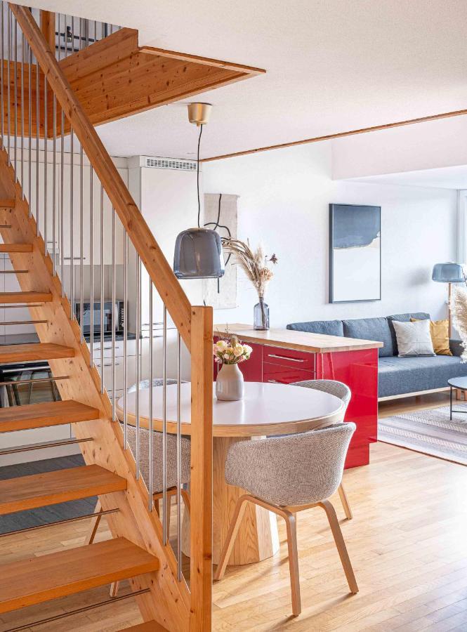 Ferienwohnung Modern 3Bdr Duplex With Skyroof In Trendy Zurich West Exterior foto