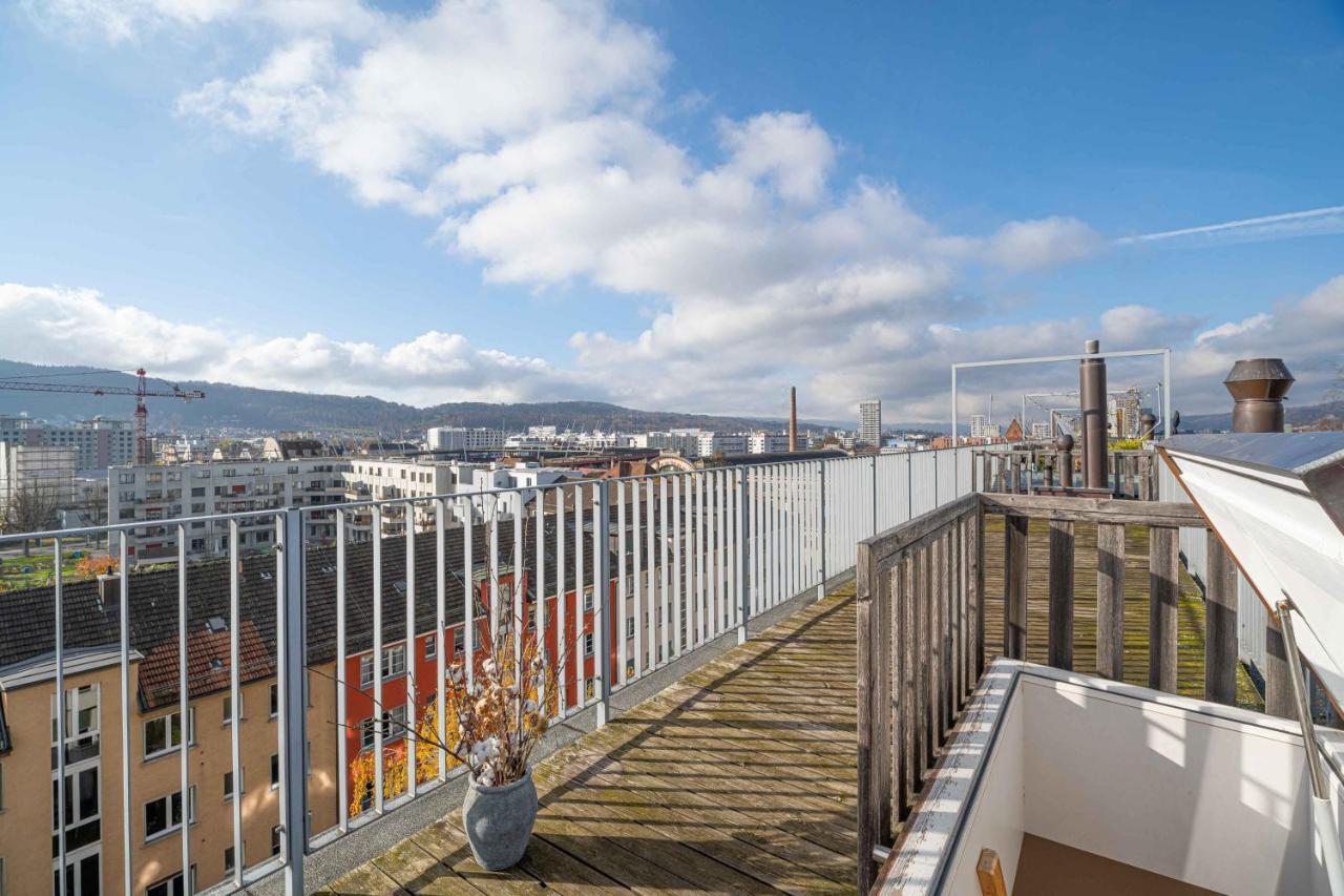Ferienwohnung Modern 3Bdr Duplex With Skyroof In Trendy Zurich West Exterior foto